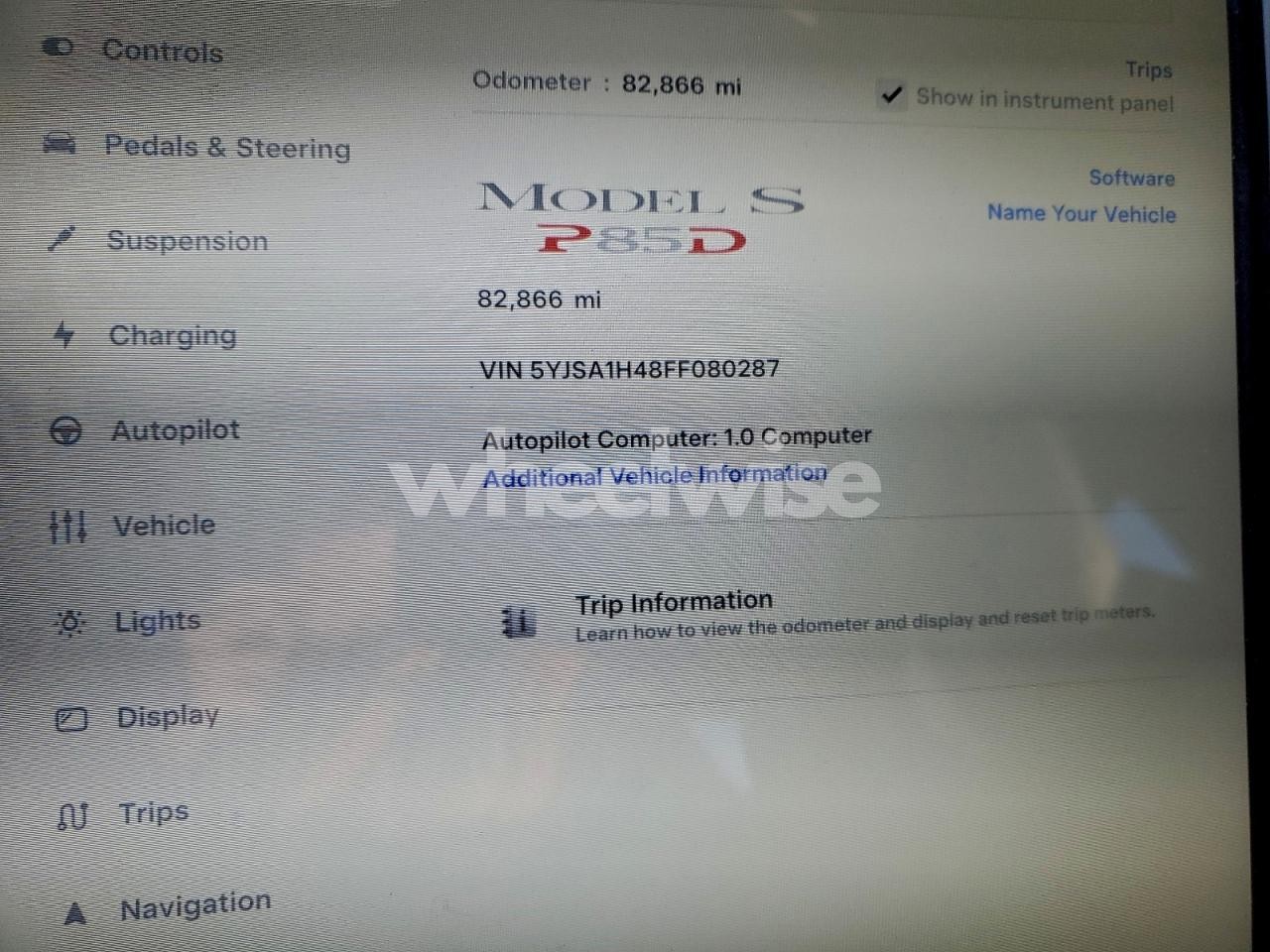 Photo 9 of 2015 TESLA MODEL S P85D (VIN 5YJSA1H48FF080287)