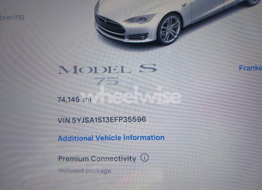 Photo 7 of 2014 Tesla Model S (VIN 5YJSA1S13EFP35596)