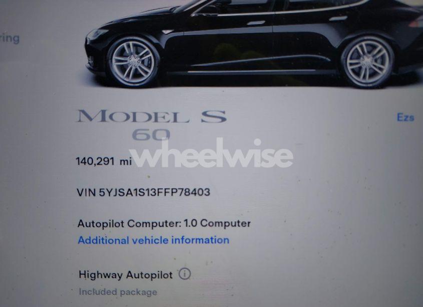 Photo 9 of 2015 Tesla Model S 60/70/85 (VIN 5YJSA1S13FFP78403)