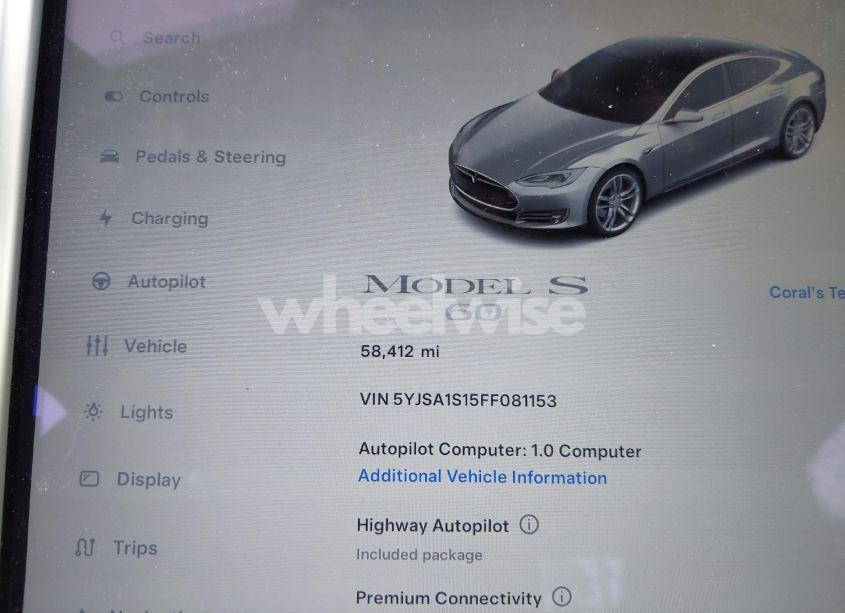 Photo 7 of 2015 Tesla Model S 60/70/85 (VIN 5YJSA1S15FF081153)