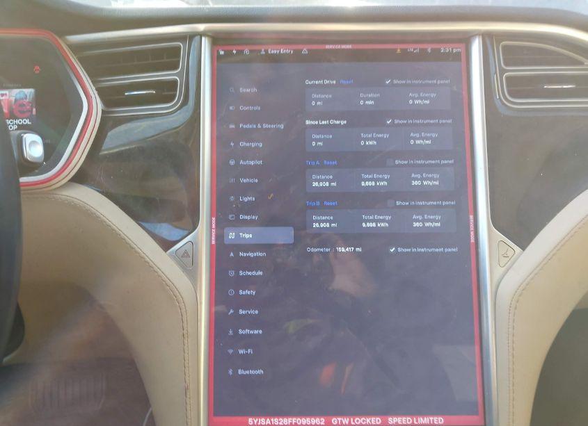 Photo 7 of 2015 Tesla Model S 70D/85D/P85D (VIN 5YJSA1S28FF095962)