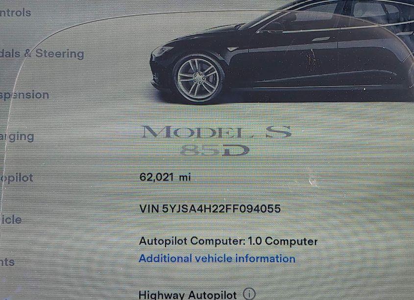 Photo 15 of 2015 Tesla Model S 70D/85D/P85D (VIN 5YJSA4H22FF094055)