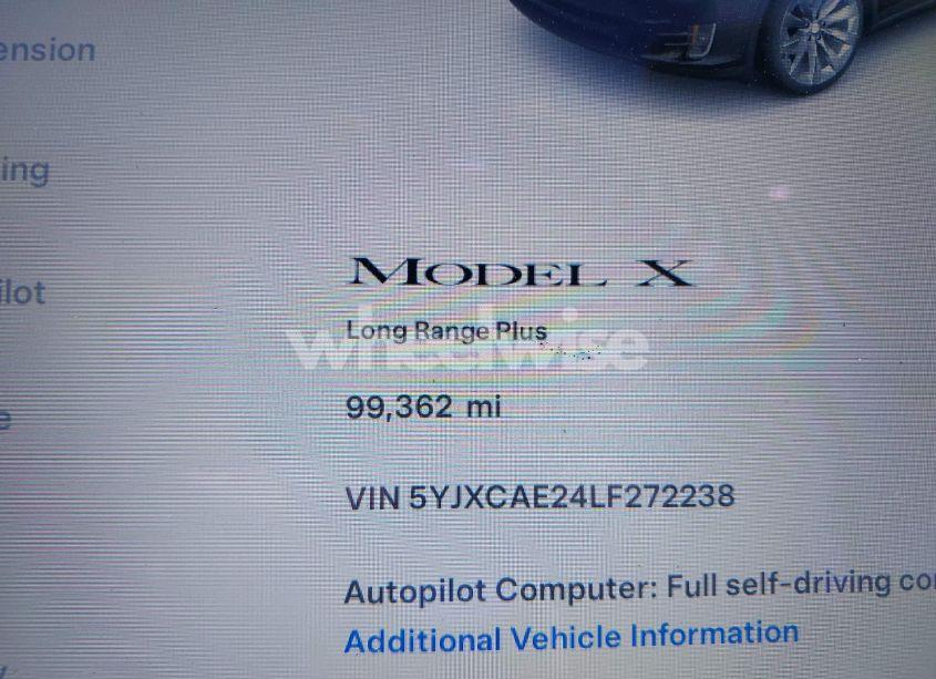 Photo 7 of 2020 Tesla Model X LONG RANGE DUAL MOTOR ALL-WHEEL DRIVE/LONG RANGE PLUS DUAL MOTOR ALL-WHEEL DRIVE (VIN 5YJXCAE24LF272238)