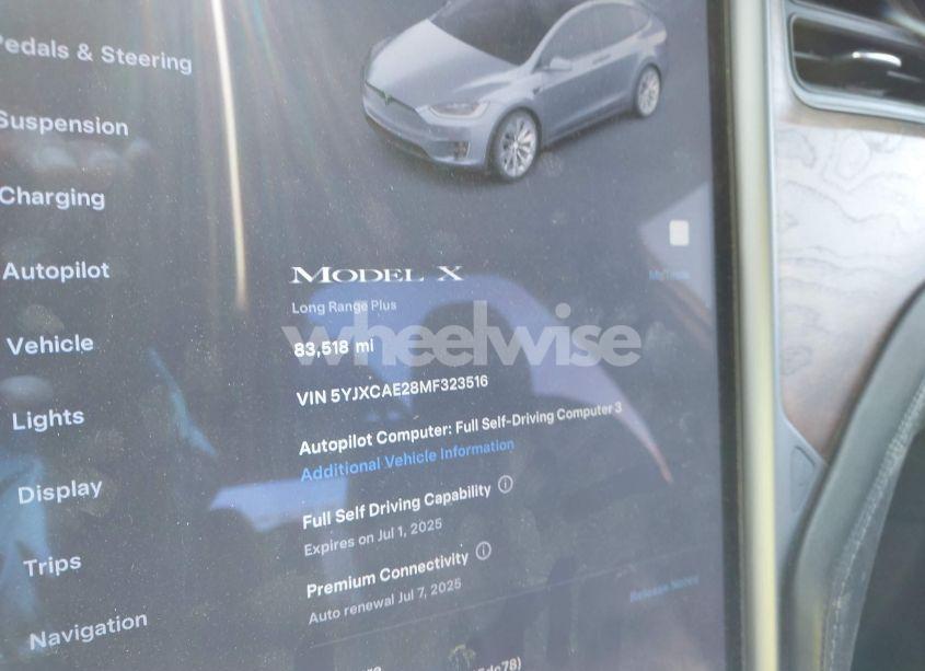 Photo 7 of 2021 Tesla Model X LONG RANGE DUAL MOTOR ALL-WHEEL DRIVE/LONG RANGE PLUS DUAL MOTOR ALL-WHEEL DRIVE (VIN 5YJXCAE28MF323516)