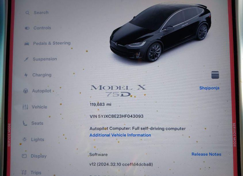 Photo 9 of 2017 Tesla Model X 100D/75D/90D (VIN 5YJXCBE23HF043093)