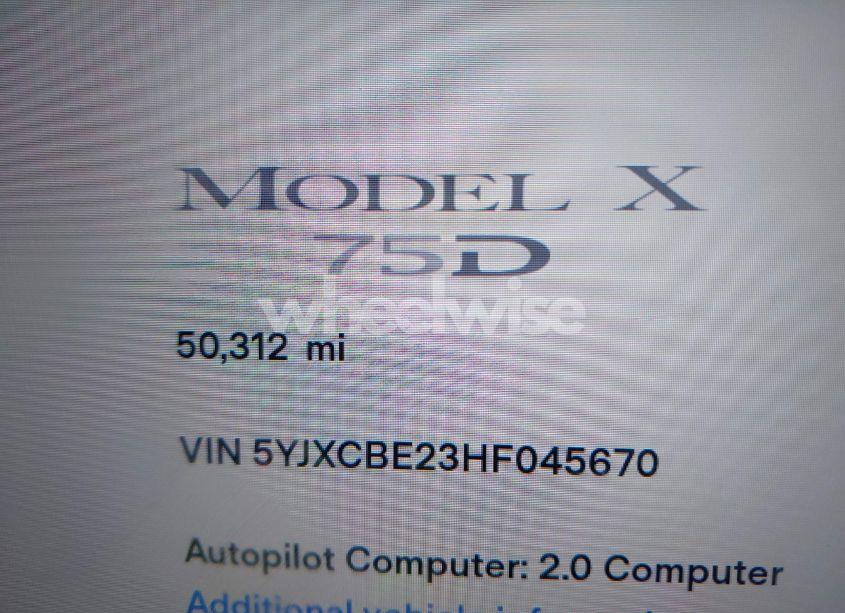 Photo 15 of 2017 Tesla Model X 100D/75D/90D (VIN 5YJXCBE23HF045670)