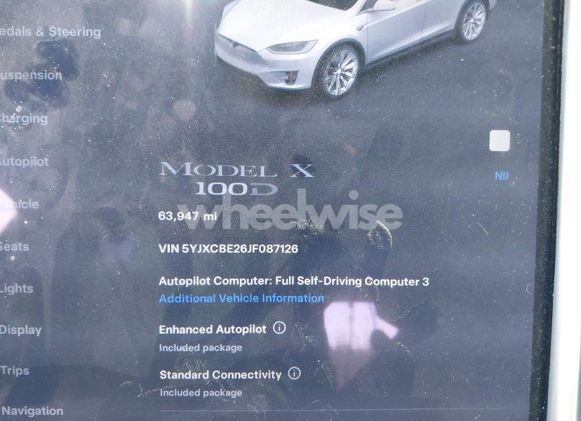 Photo 7 of 2018 Tesla Model X 100D/75D/P100D (VIN 5YJXCBE26JF087126)