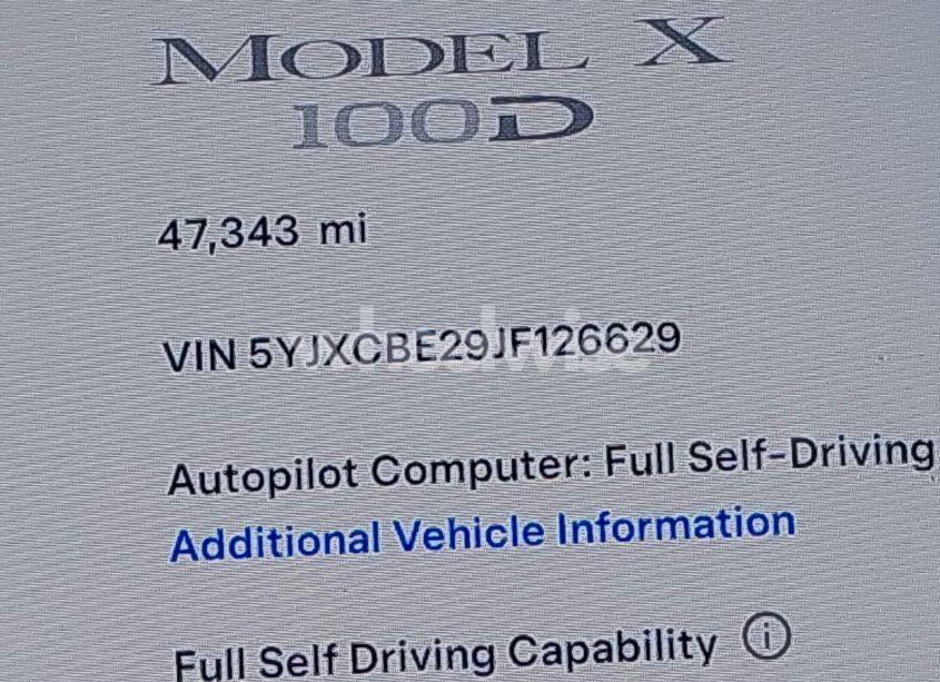 Photo 16 of 2018 Tesla Model X 100D/75D/P100D (VIN 5YJXCBE29JF126629)