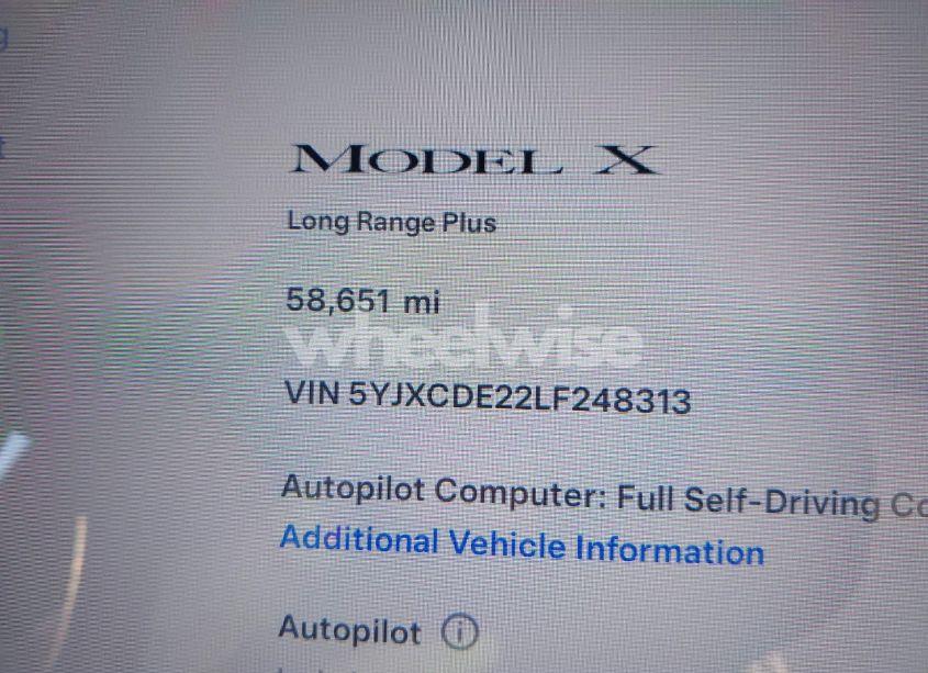 Photo 9 of 2020 Tesla Model X LONG RANGE DUAL MOTOR ALL-WHEEL DRIVE/LONG RANGE PLUS DUAL MOTOR ALL-WHEEL DRIVE (VIN 5YJXCDE22LF248313)