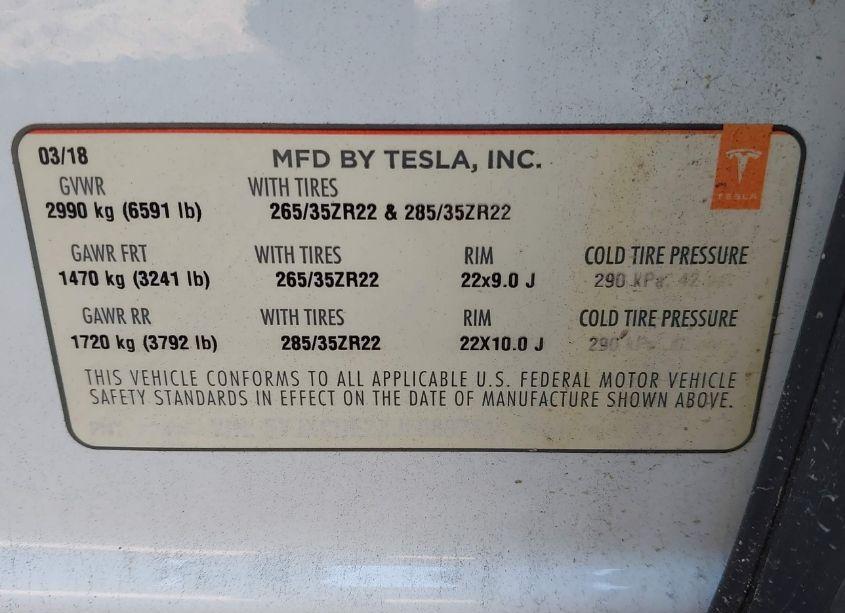 Photo 9 of 2018 Tesla Model X 100D/75D/P100D (VIN 5YJXCDE2XJF088761)