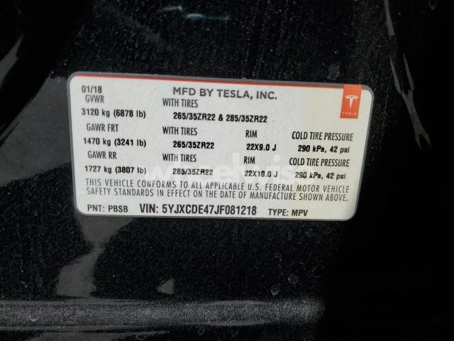 Photo 5 of 2018 TESLA MODEL X N/A (VIN 5YJXCDE47JF081218)