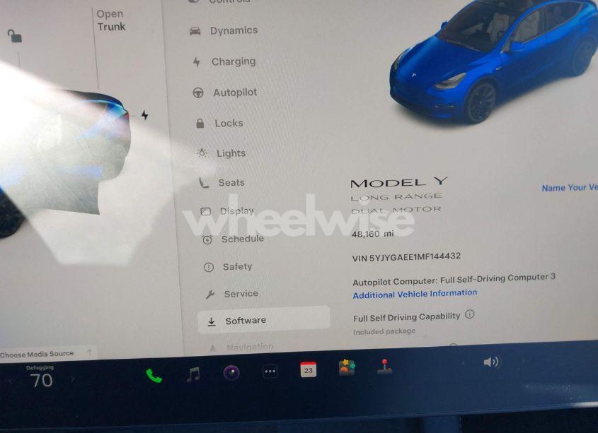 Photo 7 of 2021 Tesla Model Y LONG RANGE DUAL MOTOR ALL-WHEEL DRIVE (VIN 5YJYGAEE1MF144432)
