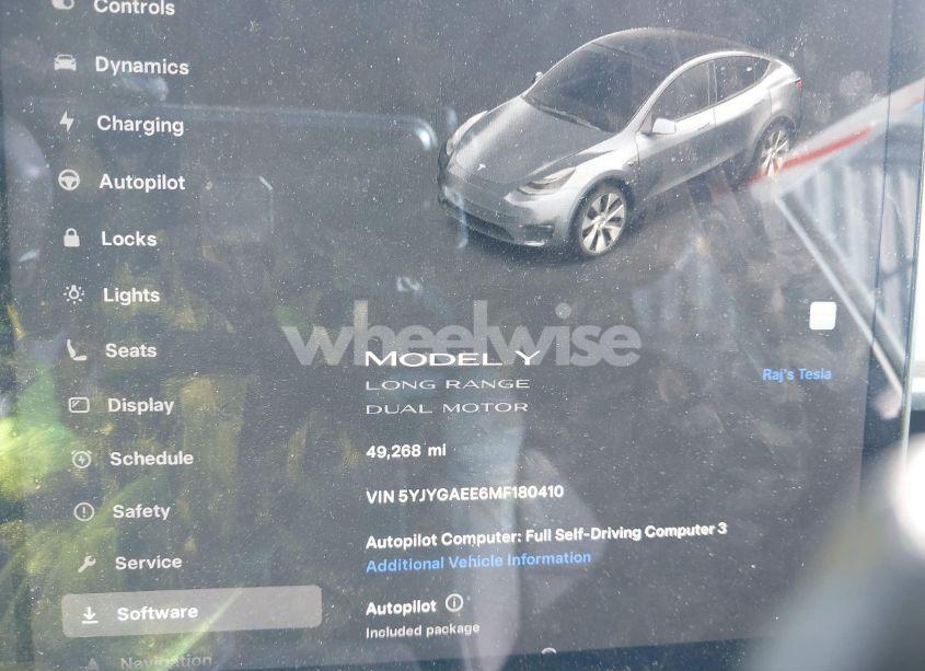 Photo 7 of 2021 Tesla Model Y LONG RANGE DUAL MOTOR ALL-WHEEL DRIVE (VIN 5YJYGAEE6MF180410)