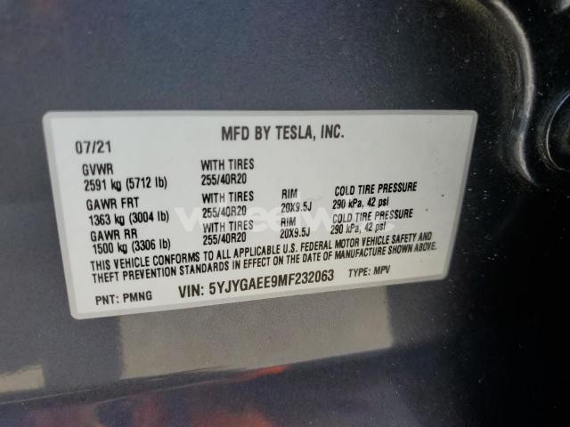 Photo 12 of 2021 TESLA MODEL Y (VIN 5YJYGAEE9MF232063)
