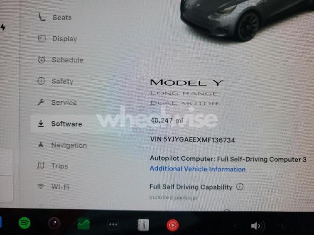 Photo 10 of 2021 TESLA MODEL Y (VIN 5YJYGAEEXMF136734)
