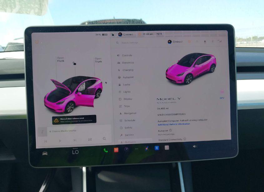 Photo 18 of 2021 Tesla Model Y STANDARD RANGE REAR-WHEEL DRIVE (VIN 5YJYGDED5MF115203)