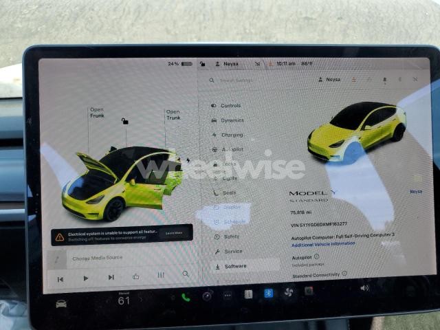 Photo 13 of 2021 TESLA MODEL Y (VIN 5YJYGDEDXMF163277)