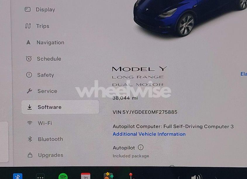 Photo 12 of 2021 Tesla Model Y LONG RANGE DUAL MOTOR ALL-WHEEL DRIVE (VIN 5YJYGDEE0MF275885)