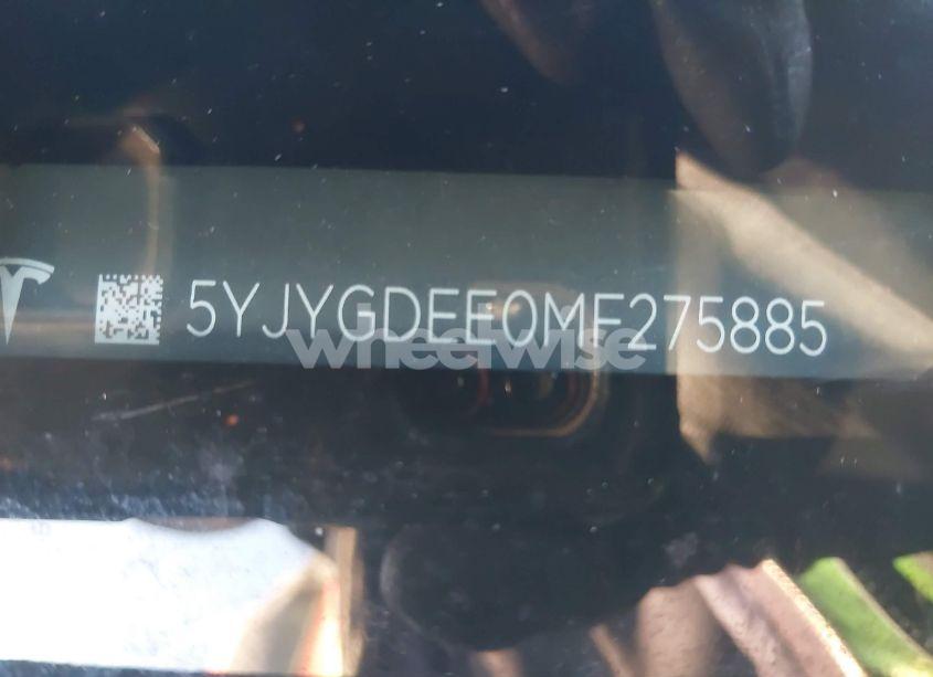 Photo 9 of 2021 Tesla Model Y LONG RANGE DUAL MOTOR ALL-WHEEL DRIVE (VIN 5YJYGDEE0MF275885)