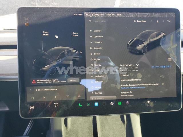 Photo 2 of 2021 TESLA MODEL Y (VIN 5YJYGDEE1MF131102)