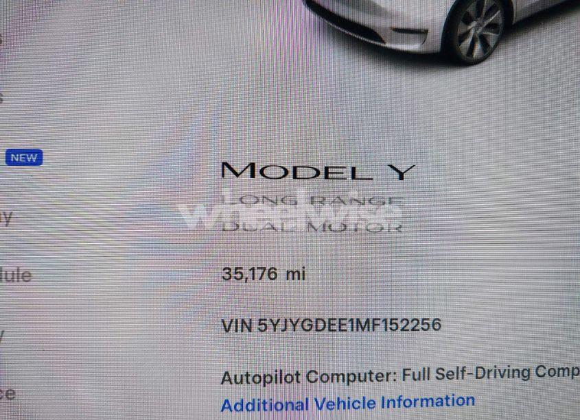 Photo 15 of 2021 Tesla Model Y LONG RANGE DUAL MOTOR ALL-WHEEL DRIVE (VIN 5YJYGDEE1MF152256)