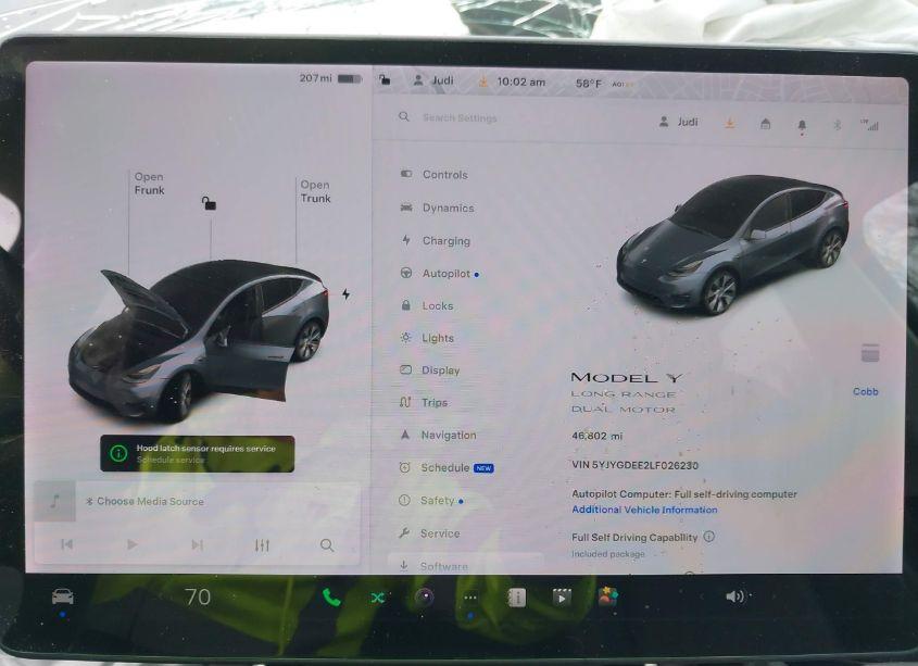 Photo 7 of 2020 Tesla Model Y LONG RANGE DUAL MOTOR ALL-WHEEL DRIVE (VIN 5YJYGDEE2LF026230)
