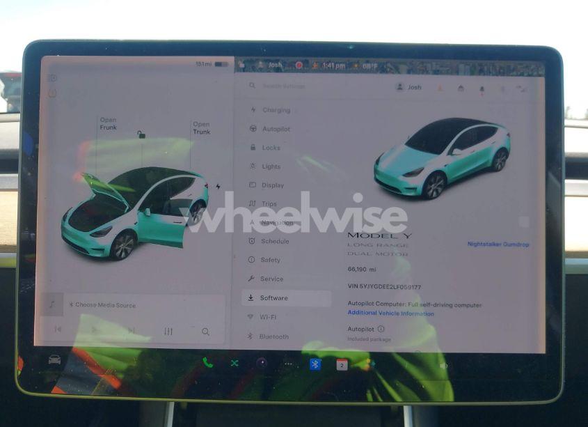 Photo 7 of 2020 Tesla Model Y LONG RANGE DUAL MOTOR ALL-WHEEL DRIVE (VIN 5YJYGDEE2LF059177)