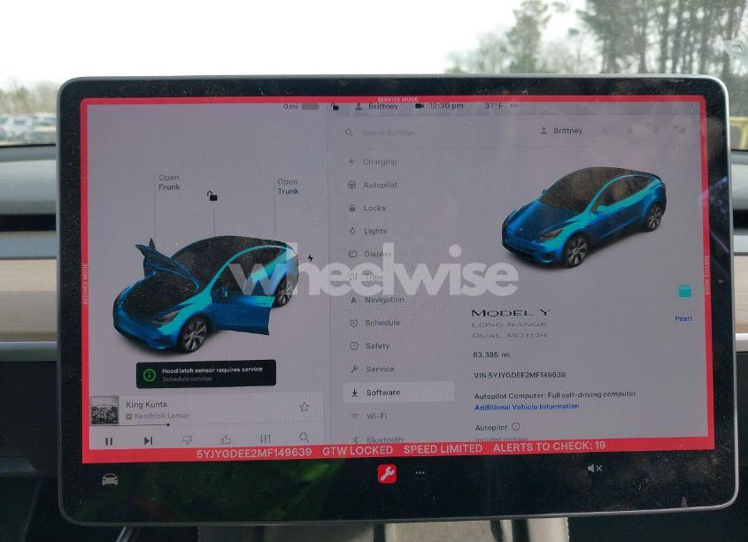 Photo 7 of 2021 Tesla Model Y LONG RANGE DUAL MOTOR ALL-WHEEL DRIVE (VIN 5YJYGDEE2MF149639)