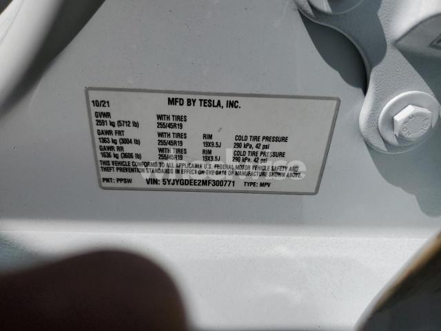 Photo 11 of 2021 TESLA MODEL Y (VIN 5YJYGDEE2MF300771)