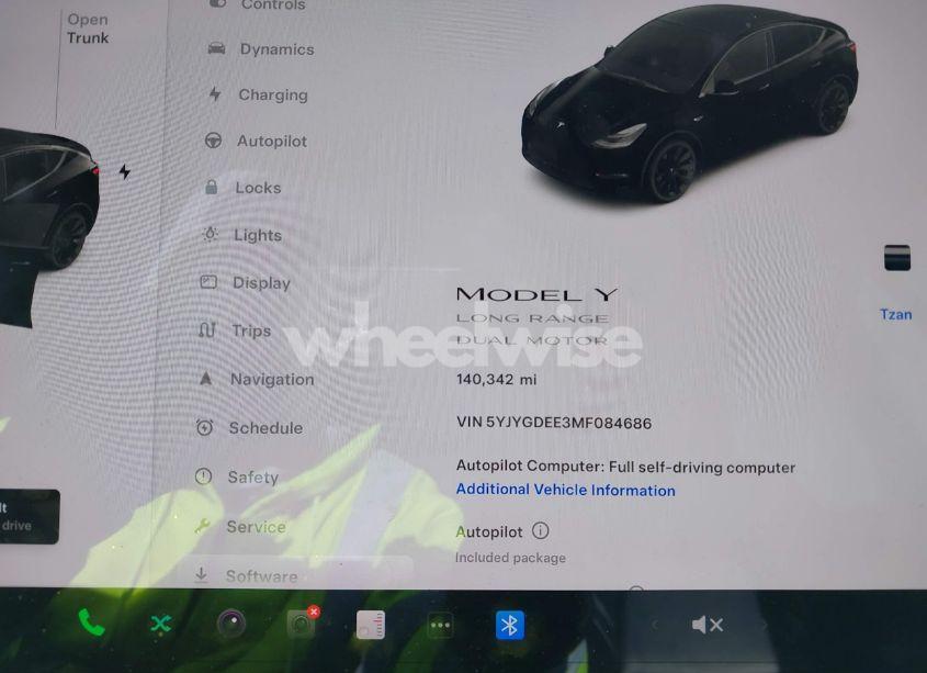 Photo 7 of 2021 Tesla Model Y LONG RANGE DUAL MOTOR ALL-WHEEL DRIVE (VIN 5YJYGDEE3MF084686)