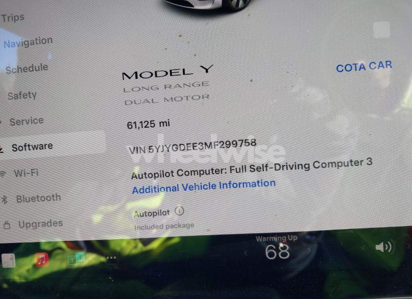 Photo 7 of 2021 Tesla Model Y LONG RANGE DUAL MOTOR ALL-WHEEL DRIVE (VIN 5YJYGDEE3MF299758)