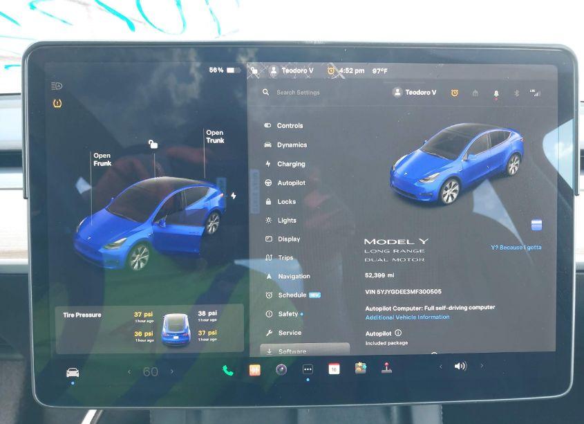 Photo 18 of 2021 Tesla Model Y LONG RANGE DUAL MOTOR ALL-WHEEL DRIVE (VIN 5YJYGDEE3MF300505)