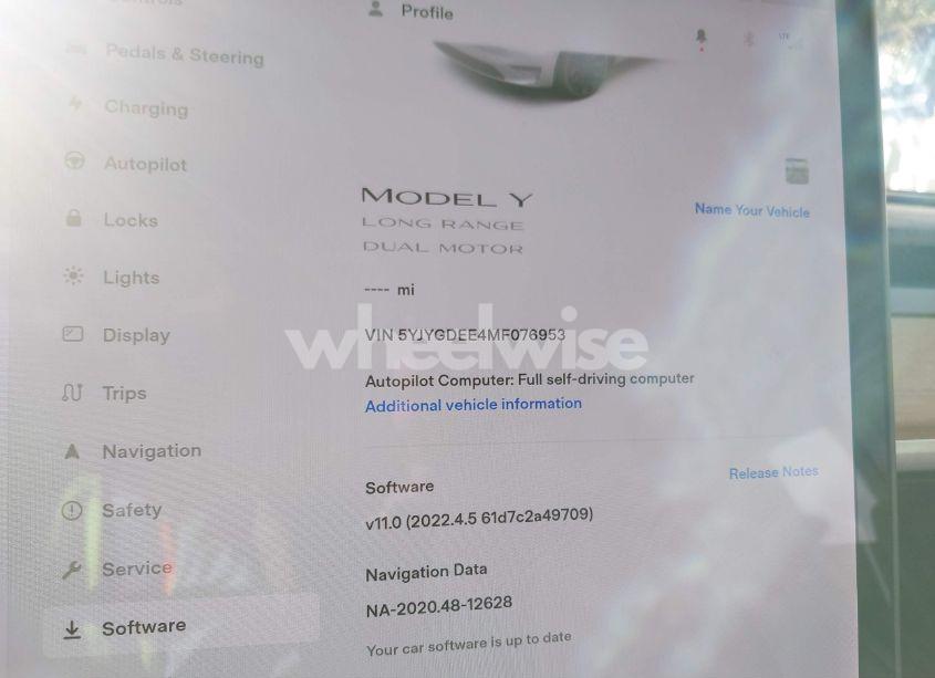 Photo 7 of 2021 Tesla Model Y LONG RANGE DUAL MOTOR ALL-WHEEL DRIVE (VIN 5YJYGDEE4MF076953)