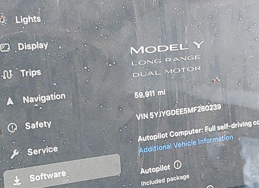 Photo 14 of 2021 Tesla Model Y LONG RANGE DUAL MOTOR ALL-WHEEL DRIVE (VIN 5YJYGDEE5MF280239)