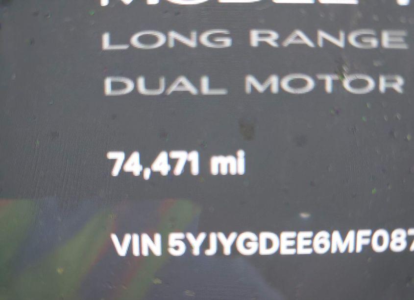 Photo 14 of 2021 Tesla Model Y LONG RANGE DUAL MOTOR ALL-WHEEL DRIVE (VIN 5YJYGDEE6MF087257)