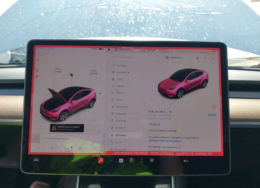 Photo 7 of 2020 Tesla Model Y LONG RANGE DUAL MOTOR ALL-WHEEL DRIVE (VIN 5YJYGDEE7LF028328)