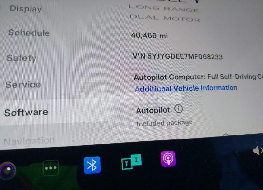 Photo 7 of 2021 Tesla Model Y LONG RANGE DUAL MOTOR ALL-WHEEL DRIVE (VIN 5YJYGDEE7MF068233)