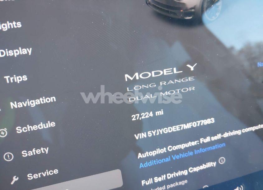 Photo 14 of 2021 Tesla Model Y LONG RANGE DUAL MOTOR ALL-WHEEL DRIVE (VIN 5YJYGDEE7MF077983)