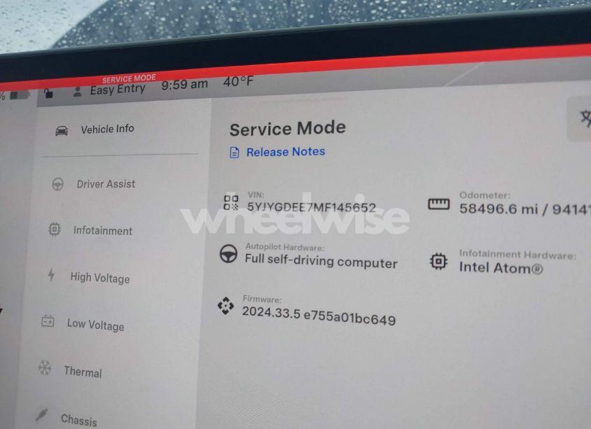 Photo 7 of 2021 Tesla Model Y LONG RANGE DUAL MOTOR ALL-WHEEL DRIVE (VIN 5YJYGDEE7MF145652)