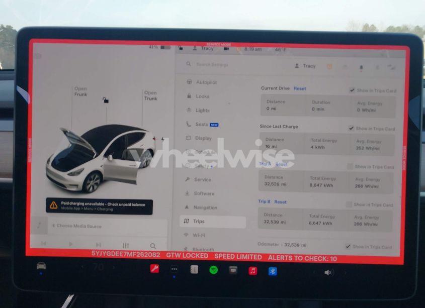 Photo 7 of 2021 Tesla Model Y LONG RANGE DUAL MOTOR ALL-WHEEL DRIVE (VIN 5YJYGDEE7MF262082)