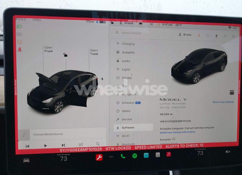 Photo 7 of 2021 Tesla Model Y LONG RANGE DUAL MOTOR ALL-WHEEL DRIVE (VIN 5YJYGDEE8MF101028)