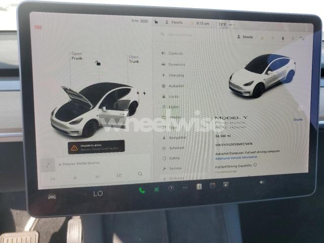 Photo 2 of 2021 TESLA MODEL Y (VIN 5YJYGDEE8MF274516)