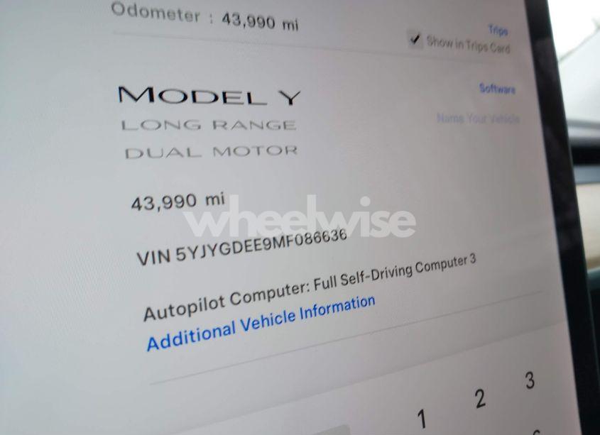 Photo 16 of 2021 Tesla Model Y LONG RANGE DUAL MOTOR ALL-WHEEL DRIVE (VIN 5YJYGDEE9MF086636)
