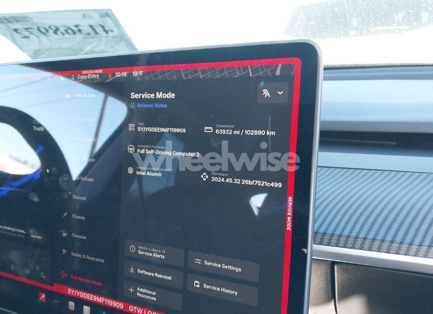 Photo 7 of 2021 Tesla Model Y LONG RANGE DUAL MOTOR ALL-WHEEL DRIVE (VIN 5YJYGDEE9MF119909)