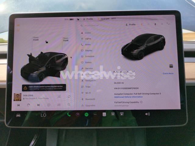 Photo 4 of 2021 TESLA MODEL Y (VIN 5YJYGDEE9MF219220)