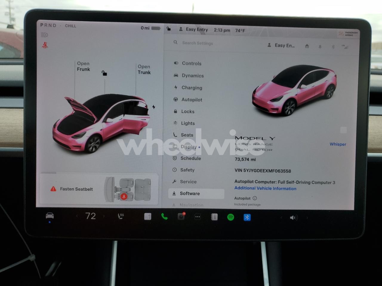 Photo 9 of 2021 TESLA MODEL Y (VIN 5YJYGDEEXMF063558)
