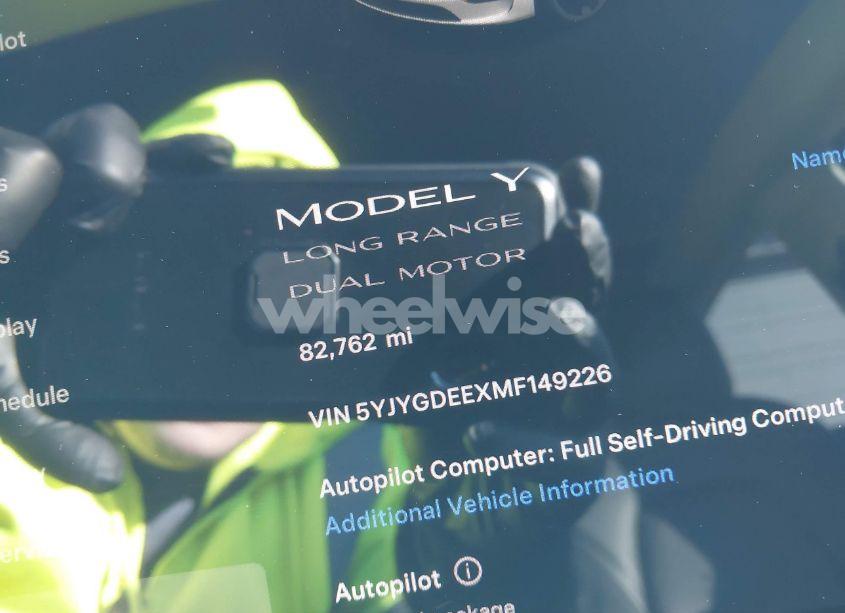 Photo 7 of 2021 Tesla Model Y LONG RANGE DUAL MOTOR ALL-WHEEL DRIVE (VIN 5YJYGDEEXMF149226)