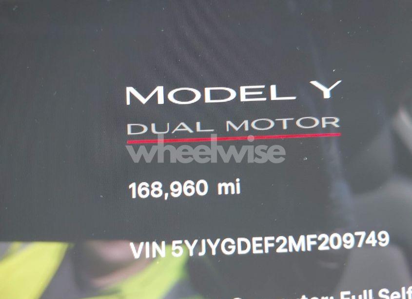 Photo 15 of 2021 Tesla Model Y PERFORMANCE DUAL MOTOR ALL-WHEEL DRIVE (VIN 5YJYGDEF2MF209749)