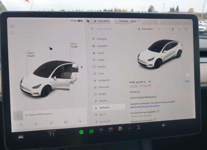 Photo 7 of 2021 Tesla Model Y PERFORMANCE DUAL MOTOR ALL-WHEEL DRIVE (VIN 5YJYGDEF5MF258279)