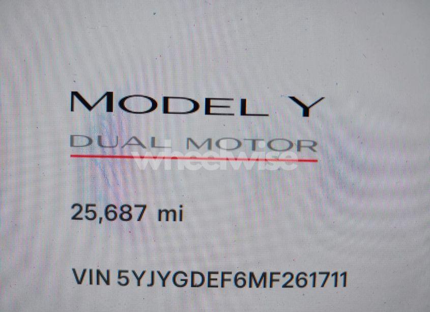 Photo 7 of 2021 Tesla Model Y PERFORMANCE DUAL MOTOR ALL-WHEEL DRIVE (VIN 5YJYGDEF6MF261711)